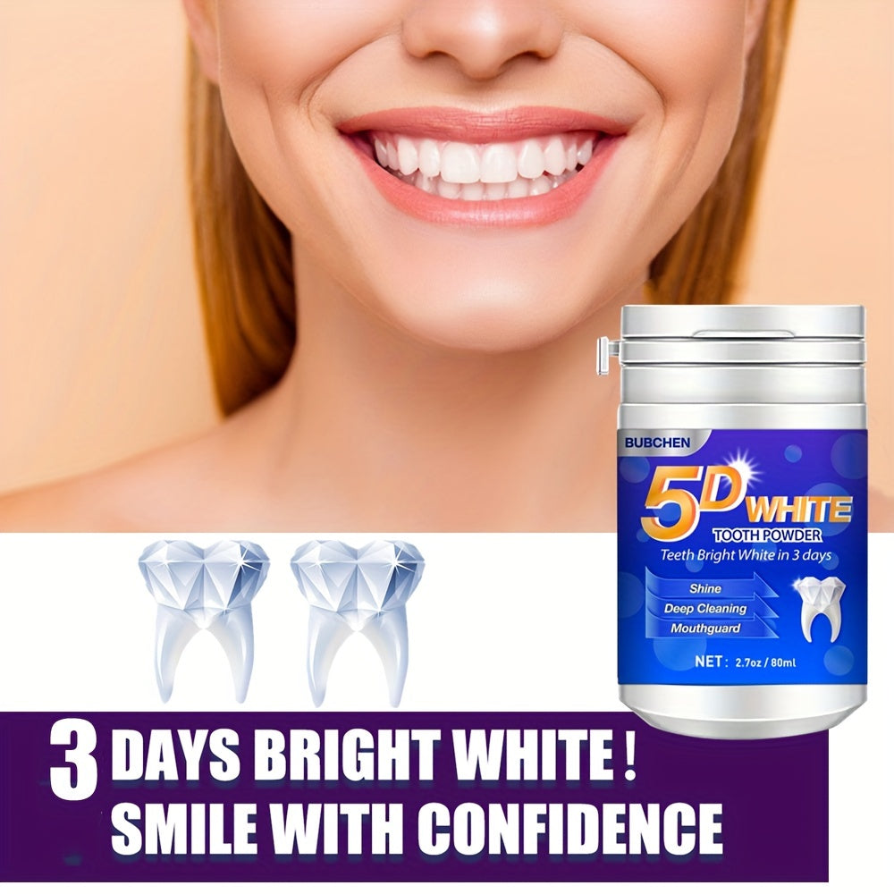 5D White Tooth Powder – Deep Cleaning for Fresh Breath, Ideal for Oral Health and Hygiene, Perfect Gift for Women and Men