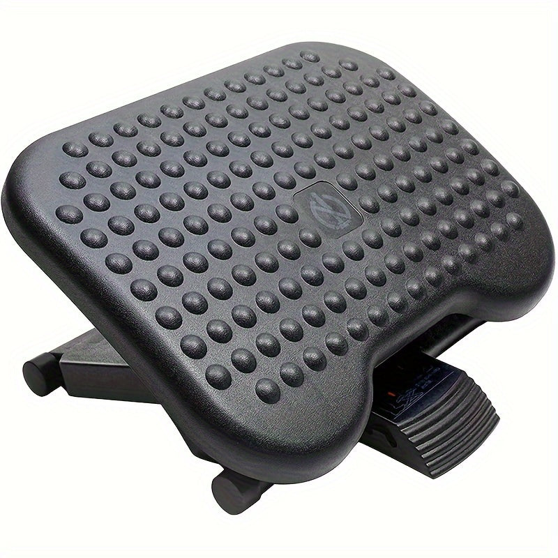 Adjustable Ergonomic Footrest with Air Spring Bracket – 4.4-19.8 Lb Load, Massage Roller, 3 Heights, 30° Tilt – Includes Single Display Arm for 13-32" Screen – Perfect Home Office Accessory and Christmas Gift