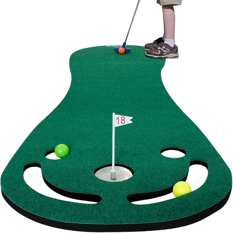 3x9 Foot Portable Golf Putting Green – Slope Design, Indoor/Outdoor Practice Mat for Backyard Golf Training