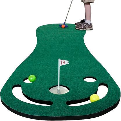 3x9 Foot Portable Golf Putting Green – Slope Design, Indoor/Outdoor Practice Mat for Backyard Golf Training