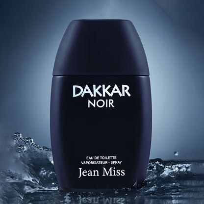 Dakkar Noir Eau de Toilette for Men - 3.4 fl oz Musk and Woody Scent, Alcohol-Based with 5-15% Concentration - Ideal for Dates and Parties, Formaldehyde-Free