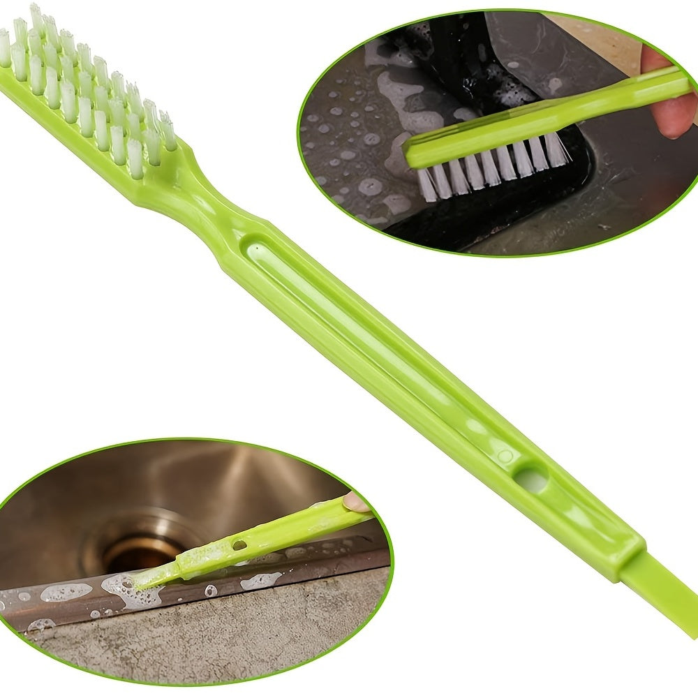 4pcs Deep Cleaning Grout Cleaner Brush Set – Handle Scrub Brush for Tiles, Joints, Stovetops, Kitchen & Bathroom, Easy and Effective Spotless Cleaning