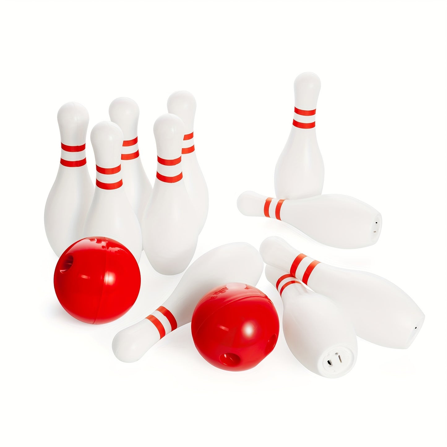 Light Up Kids Bowling Set - 10 Pins and 2 Balls, 12-Piece Toy Set for Indoor and Outdoor Games, Perfect for Toddlers and Young Children (Height: 7.87 inches)