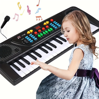 37 Key Electronic Piano Keyboard with Microphone - Portable Musical Instrument for Kids and Adults - Perfect Christmas or Birthday Gift