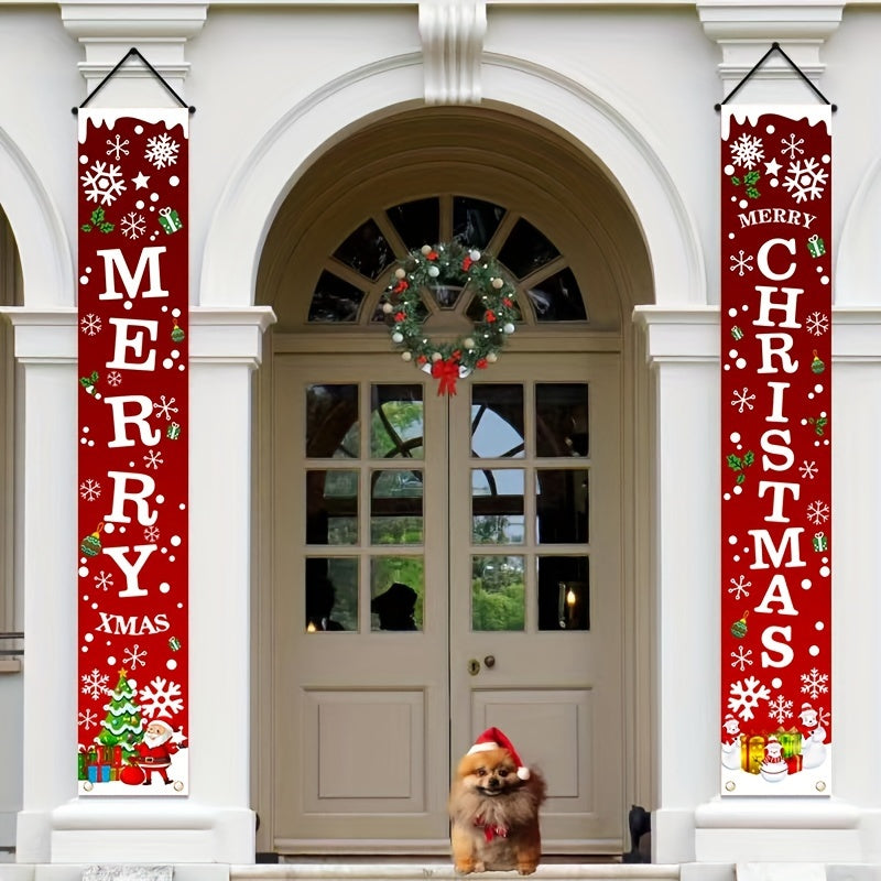 Festive Christmas Banners - Perfect for Home, Party, or Garden Decor, 180cm x 30cm (70.8in x 11.8in)