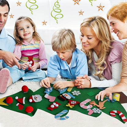 Build Your Own Christmas Tree Felt Toy - Fun & Educational for Infants and Toddlers to Improve Hand Flexibility - Great for Christmas, Halloween and Thanksgiving Gifts