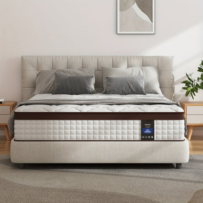 Hybrid Euro Top Mattress – Innersprings and Memory Foam, 8"/10"/12"/14" Options, Mattress in a Box, Twin/Full/Queen Sizes Available