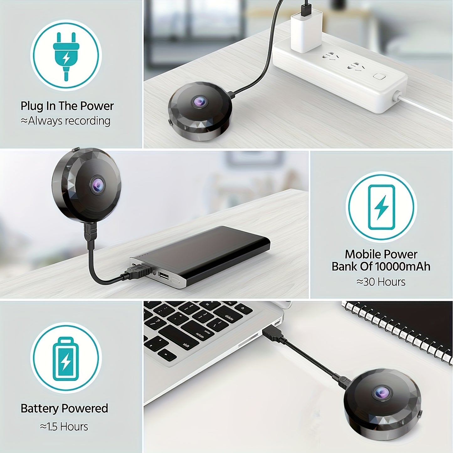 Wireless Mini WiFi Security Camera: Night Vision, Motion Detection, Rechargeable Battery, Easy to Mount and App-Controlled