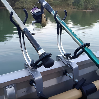 Universal Boat Fishing Rod Holder – 360° Adjustable, Secure Clamp-On Design for Dock, Pontoon and Canoe – Ideal Fishing Pole Support for Boating Adventures