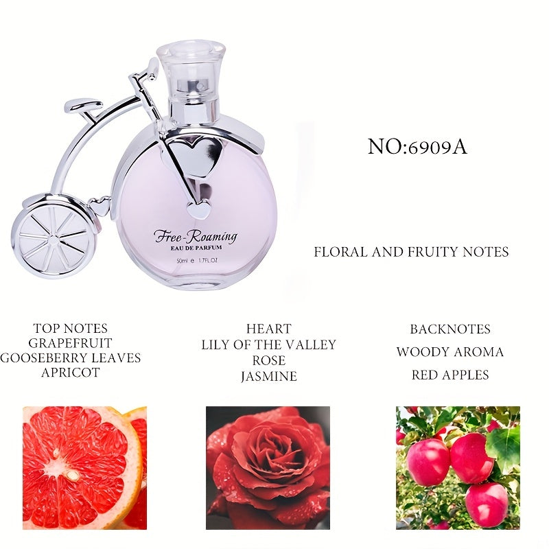 Charming Bicycle-Shaped Perfume for Women - Floral & Fruity Eau De Toilette - Fresh, Long-Lasting Scent for Everyday Wear & Romance - Ideal Gift