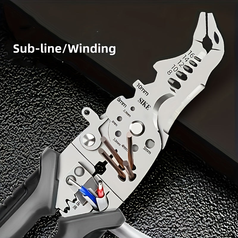 Industrial-Grade Wire Stripper - Non-Slip Grip, Copper Cutting, Crimping and Stripping Tool for Electricians