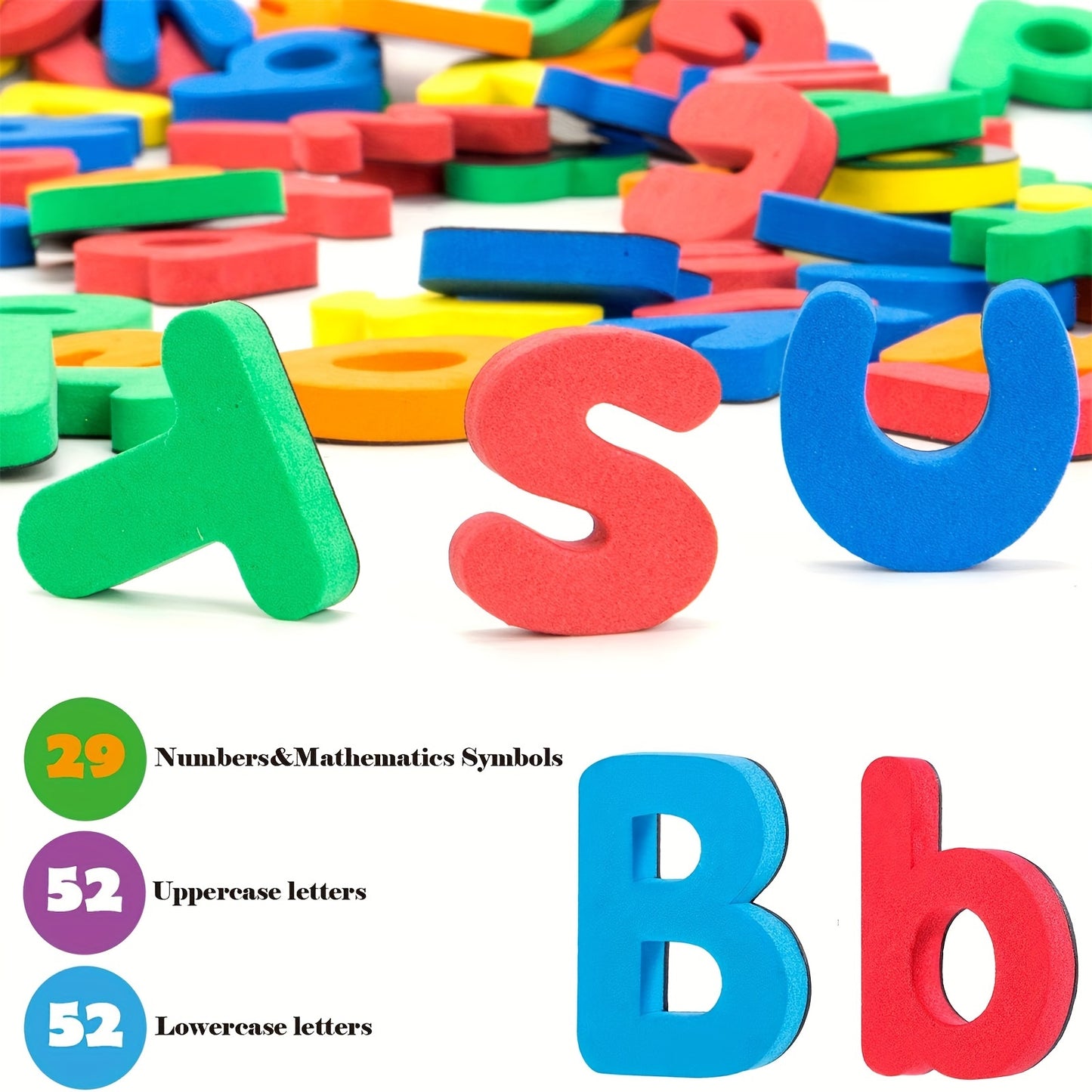 Magnetic Letters and Numbers Set for Toddlers - Includes ABC Alphabet Magnets, Educational Dry Erase Board, Whiteboard and Chalkboard for Writing and Drawing, Ages 1-3