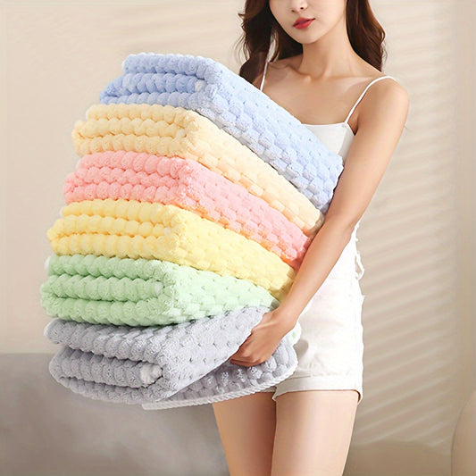 2pcs Ultra-Soft Microfiber Bath Towels - Super Absorbent, Quick-Dry Waffle Weave for Daily Use, Spa, Gym and Travel