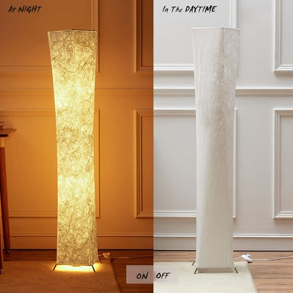 Soft Light Floor Lamp – 52" Modern Slim Design with Warm 3000K LED Tyvek Fabric Shade, Ideal for Living Room, Bedroom, Game Room