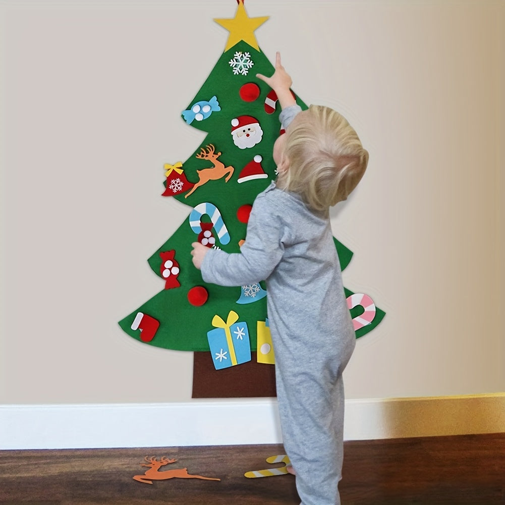 Build Your Own Christmas Tree Felt Toy - Fun & Educational for Infants and Toddlers to Improve Hand Flexibility - Great for Christmas, Halloween and Thanksgiving Gifts