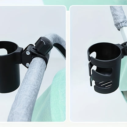 Universal 360° Rotatable Cup Holder - Compatible with Strollers, Prams, and Wheelchairs