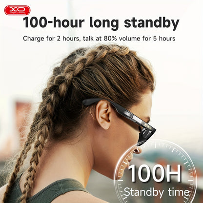 200H Standby Time Wireless Headphone Smart Glasses - UV Protection and Voice Control for Mobile Phones, Ideal for Athletics and Outdoor Activities