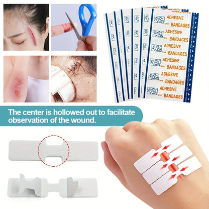 20 Pack Zipper Bandage - Waterproof Adhesive Tape for Knife Cuts and Wounds - Essential First Aid Kit Medical Patches