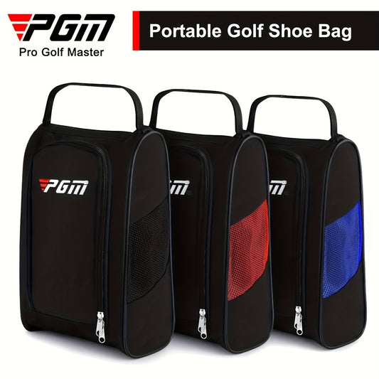 Compact Mini Golf Shoe Storage Bag - Lightweight, Breathable and Water-Resistant Nylon - Portable Design for On-the-Go Golfers