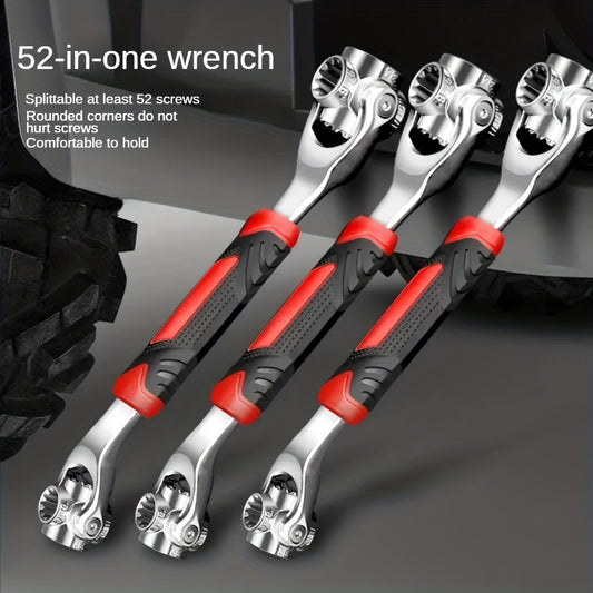 52 in 1 Multi-Functional Socket Wrench Set – 8-19mm Non-Slip Handle with Rotating Bone Design, Universal Wrench Tool