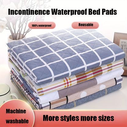 Washable Non-Slip Mattress Pad - Waterproof Incontinence Diaper Pad for Adults and Dogs, Medium Absorbency Polyester Bedding, Medical Supply for Ages 14+