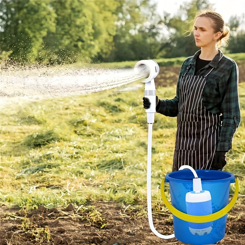 Portable USB Watering Device - Adjustable Pressure for Outdoor Bathing, Car Cleaning and Plant Watering