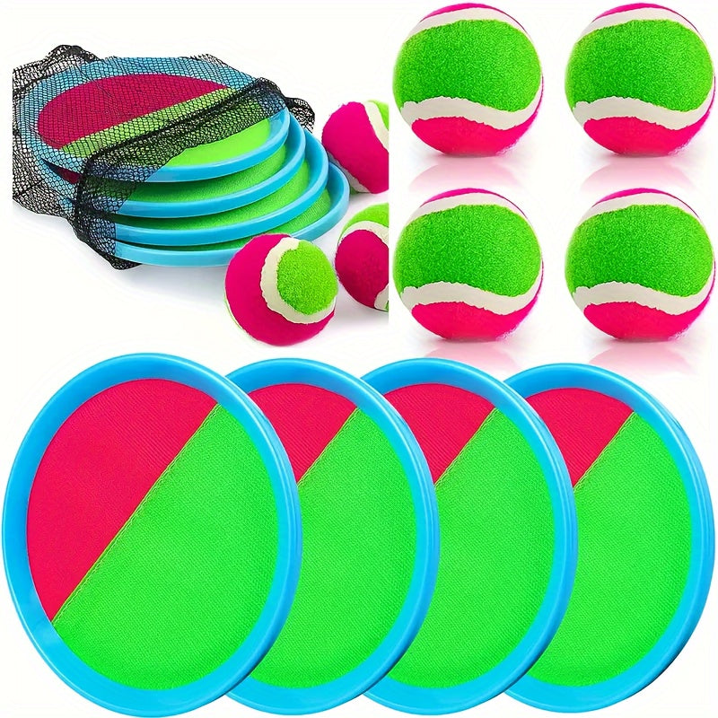 Sticky Ball Toy Set - Outdoor and Beach Play Set with 2 Paddles and 1 Ball, Ideal for Backyard, Sea, and Beach Activities, Perfect as Halloween, Easter, Christmas Gifts