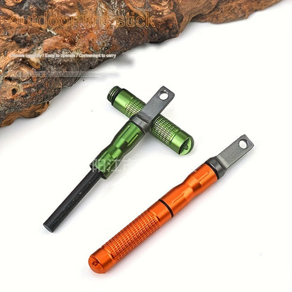 Portable Outdoor Fire Starter - Aluminum Alloy Magnesium Stick, Waterproof Emergency Fire Rod for Camping and Hiking Survival Gear