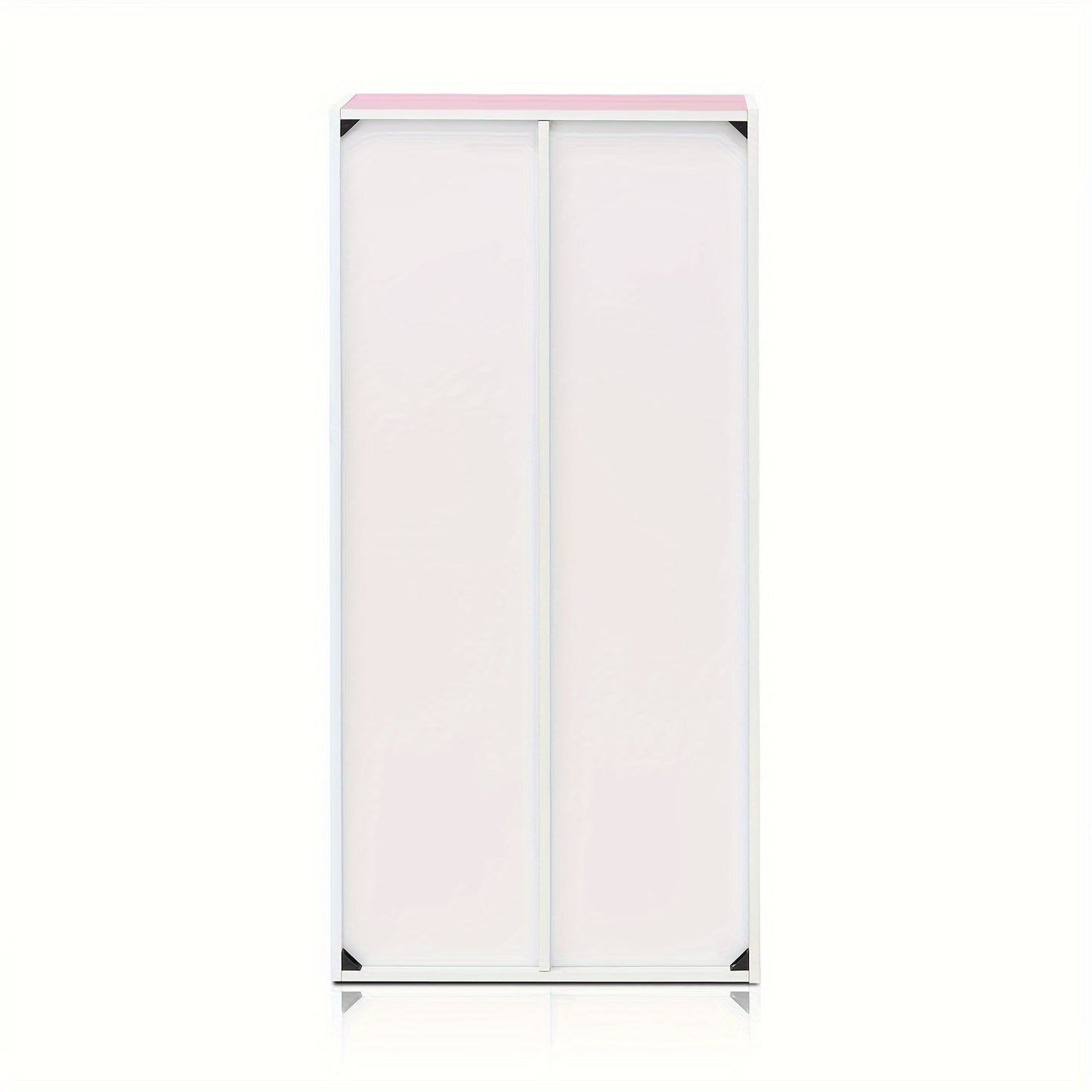 7 Cube Bookcase - White/Pink Bookshelf and Storage Organizer, Multi-Purpose Shelving Unit for Books, Clothes, Toys, Home Office, Living Room, Bedroom, Modern Design, Easy Assembly