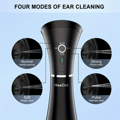 Advanced Ear Cleaning System - Water-Powered Irrigation Flusher for Safe, Effective Wax Removal - Gentle, Easy to Use with Enhanced Visibility