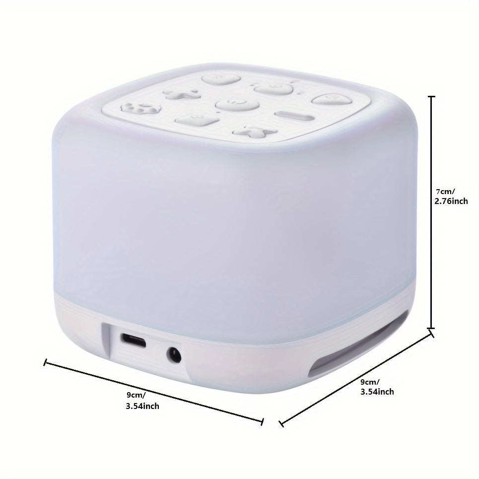 40 Soothing Sounds Sleep Sound Machine - Rechargeable Portable with 7-Color Night Light and Wireless Speaker