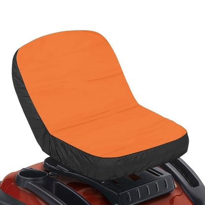 Fit Riding Lawn Mower Seat Cover – Durable Fabric, Compatible with John Deere, Craftsman, Cub Cadet, Kubota – Orange