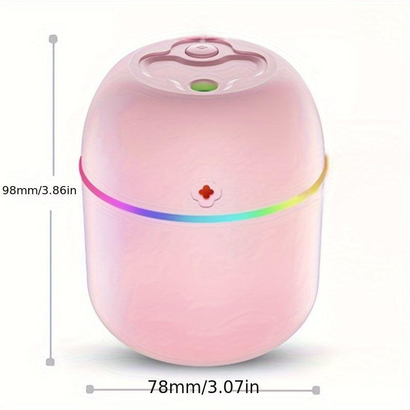 Multifunctional Aroma Lamp Humidifier - USB Powered, Colorful, Portable with Adjustable Mist - Ideal for Bedroom, Living Room, Office Desk, and Car - Includes Night Light and Lucky Design