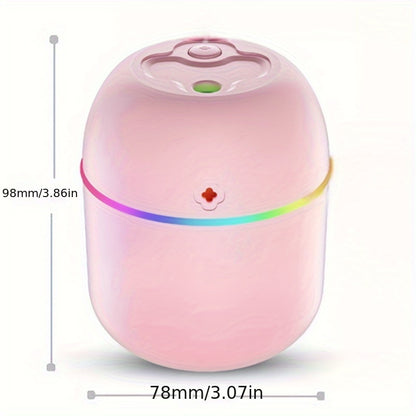 Multifunctional Aroma Lamp Humidifier - USB Powered, Colorful, Portable with Adjustable Mist - Ideal for Bedroom, Living Room, Office Desk, and Car - Includes Night Light and Lucky Design