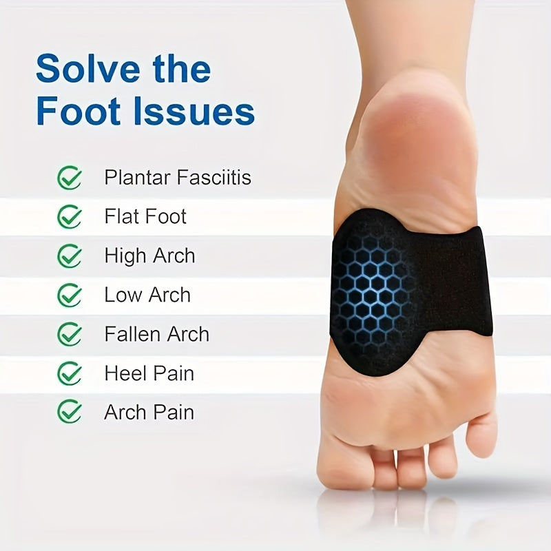 2 Pcs Arch Foot Pads – Supportive Insoles with Perforated Arch for Shock Absorption – Half Cushion for Flat Feet – Eight Figure Orthopedic Design