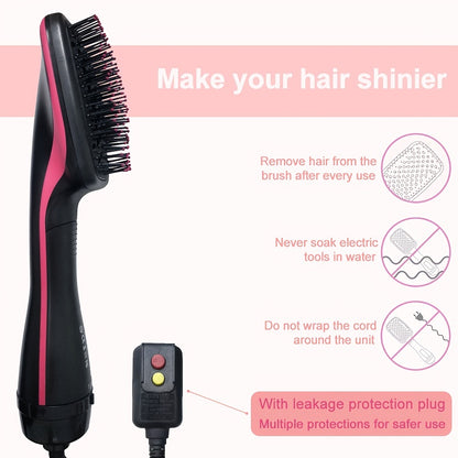 2 in 1 Hair Dryer Brush – Multifunctional Negative Ion Hairdressing Tool, Electric Hair Dryer Comb, Perfect for Women's Gifts and Mother's Day