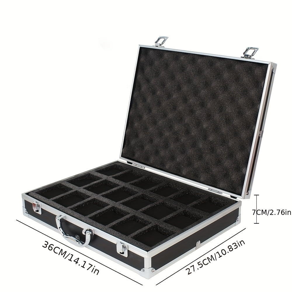 10/18 Slot Aluminum Alloy Watch Storage Box for Men - Portable Collector and Display Case, Ideal Gift Box for Watches