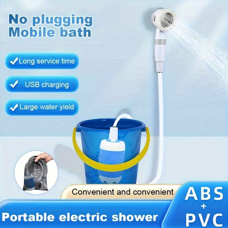 Portable USB Watering Device - Adjustable Pressure for Outdoor Bathing, Car Cleaning and Plant Watering