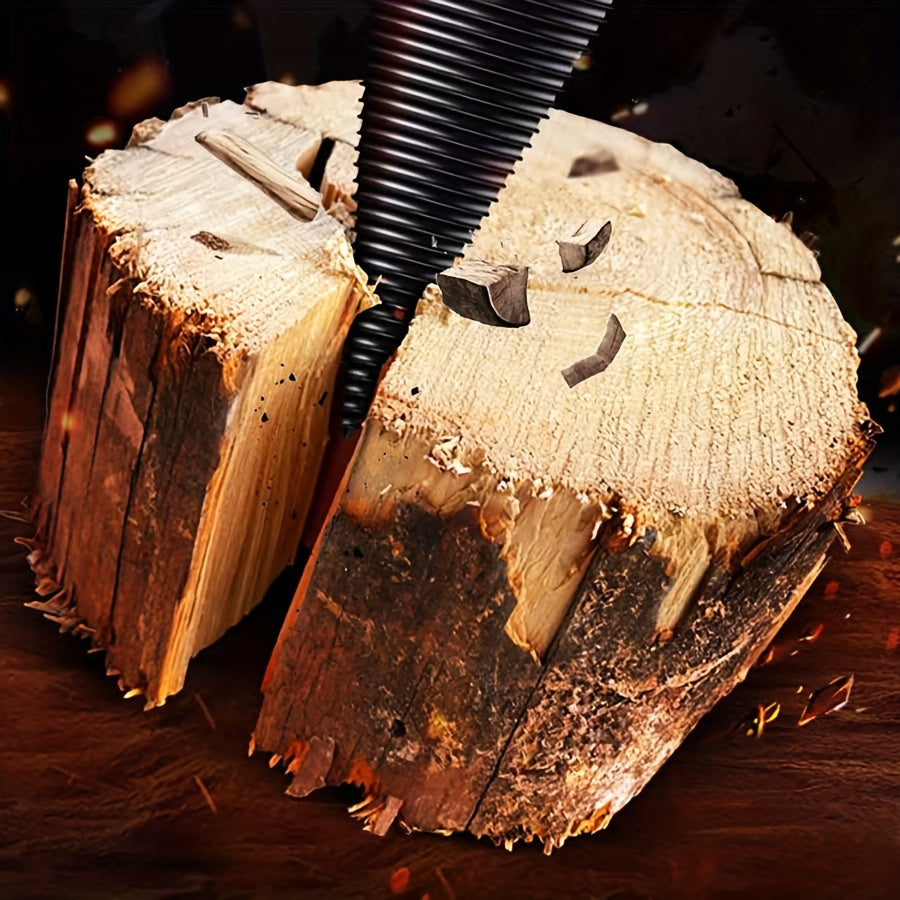 32mm Electric Wood Splitter Drill Bit – Labor-Saving Firewood Chopping Tool with Circular and Hex Shank, Ideal for Outdoor Lawn Care and Wood Cutting