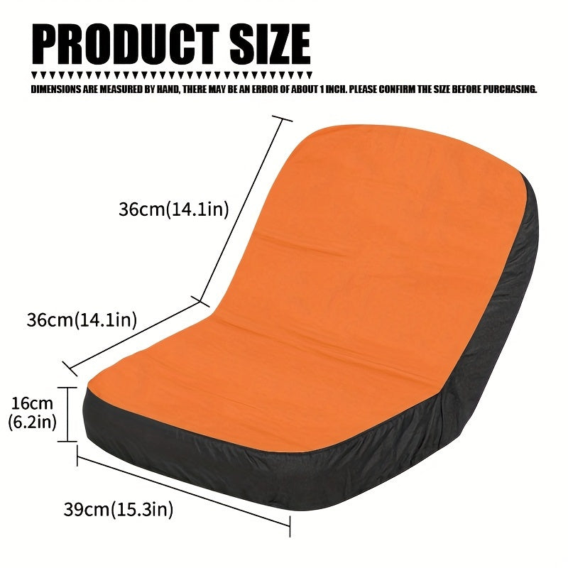 Fit Riding Lawn Mower Seat Cover – Durable Fabric, Compatible with John Deere, Craftsman, Cub Cadet, Kubota – Orange