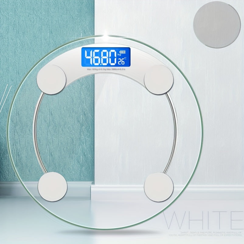 Smart Digital Bathroom Scales - LCD Display, 396.83LB Capacity, Accurate Body Weight Measurement and Progress Tracking