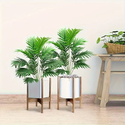 2 Pieces Realistic Artificial Plants - 32.68 Inch Long Stemmed with Large Leaves | High-End Indoor/Outdoor Decoration | Perfect for Weddings, Hotels, Gardens, Photography, Halloween, Christmas