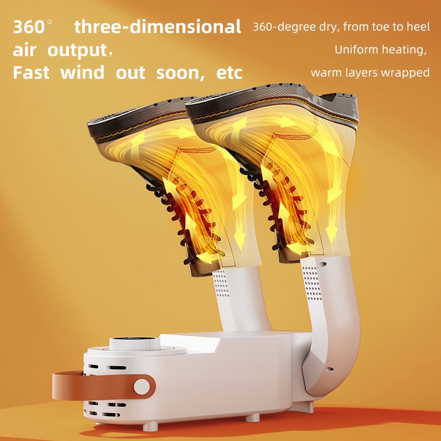 Foldable UV Shoe Dryer with Ozone Sterilization - Quick Heat Drying and Smart Temperature Control - Portable Deodorizer with Automatic Timer for Home Use