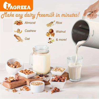 1000ml Soybean Milk Master - Automatic Temperature Control, Intelligent Touch, One-Button Cleaning, Boiling-Free Juicer - Stainless Steel, White, Kitchen Essential for Nut and Soy Milk