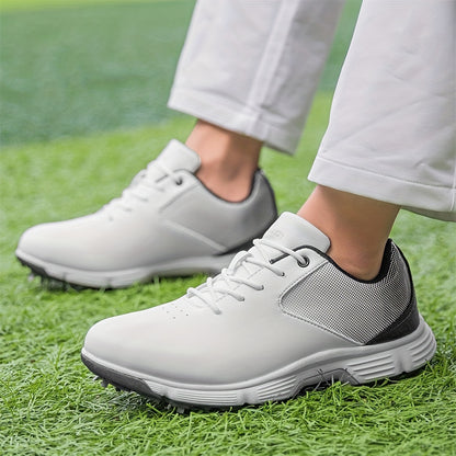 Professional Men's Golf Shoes with Spikes - Athletic Training Footwear for Sporty and Casual Wear