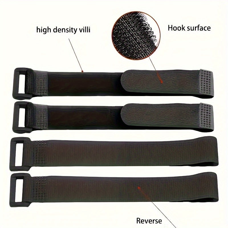 12pcs Heavy Duty Reusable Cable Ties - Durable Hook and Loop Fastening, Adjustable Straps for Multi-Purpose Organization