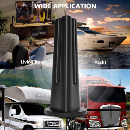 2024 Newest HD TV Antenna - 130 Miles Range, Indoor/Outdoor, 4K 1080P Support, Includes Amplifier Signal Booster