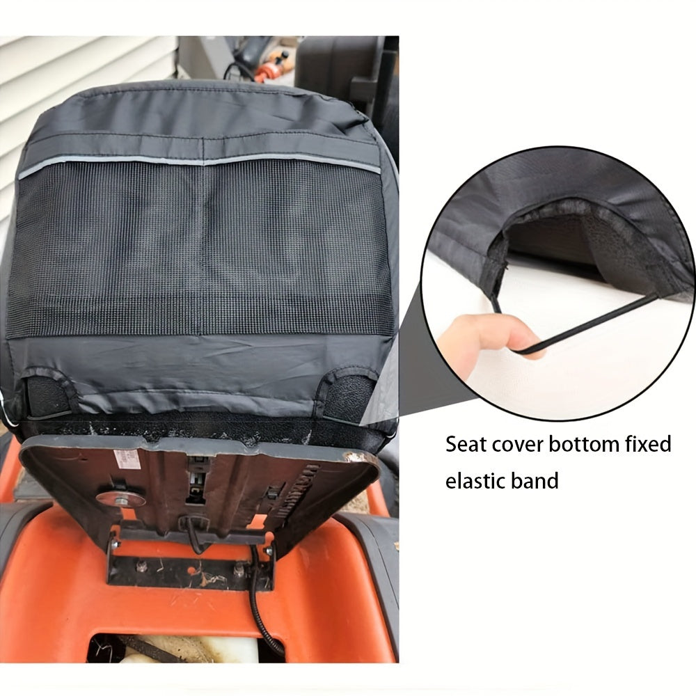 Heavy-Duty 600D Oxford Fabric Lawn Mower Seat Cover – Easy Install, Ideal for Riding Tractors and Outdoor Use