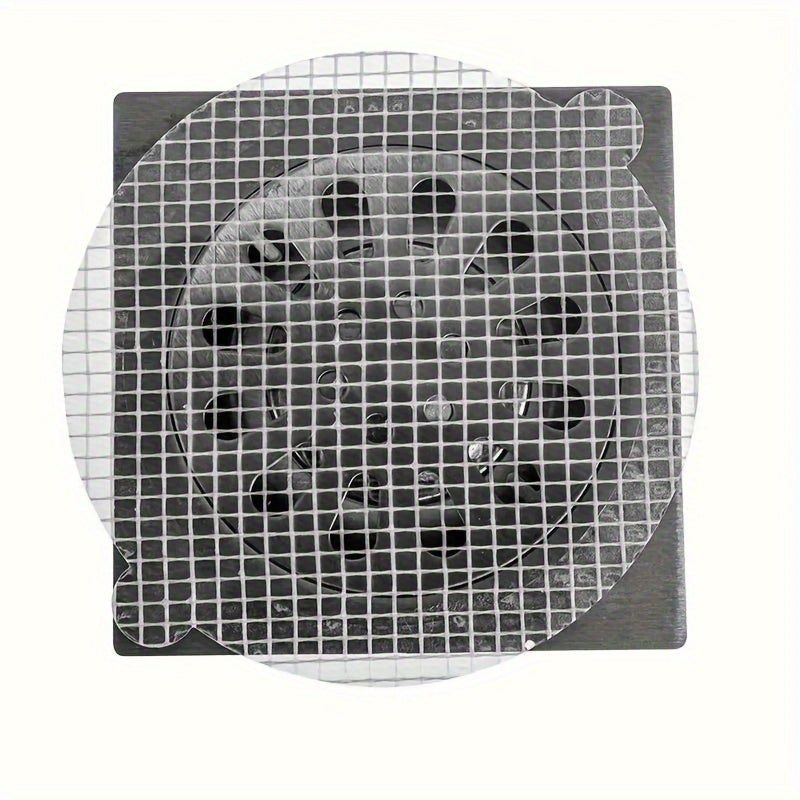 20pcs Shower Drain Hair Catcher Covers - Anti-Clogging Mesh Stickers, Shower Hair Stoppers and Drain Filters