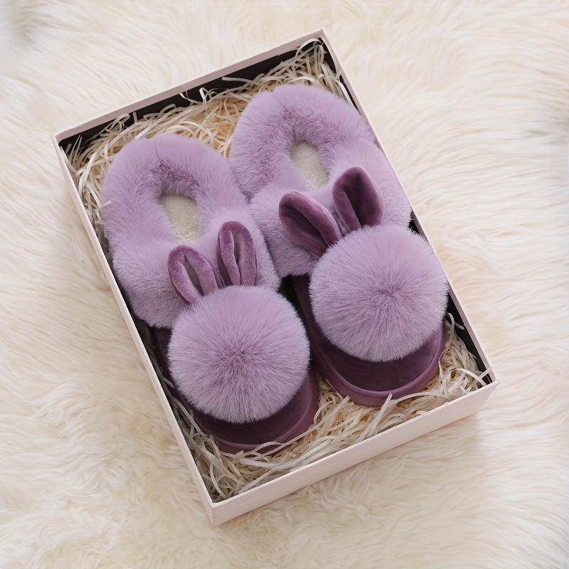 2024 Women's Cozy Plush Fuzzy Slippers - Soft, Warm, Non-Slip Indoor and Outdoor Footwear for Couples